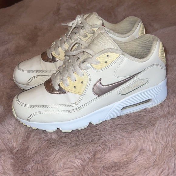 Nike Airmax big kids 6Y off white champagne gold Nike Air Max sneakers shoes​​ - Picture 3 of 6
